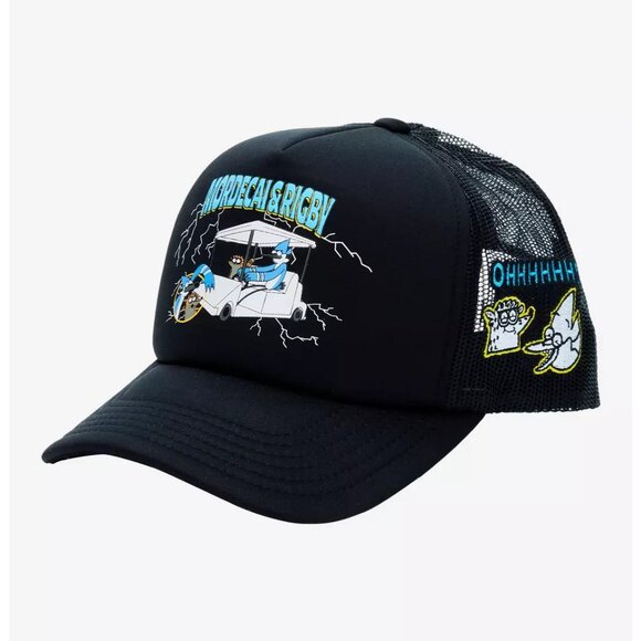 Regular Show  - Mordecai & Rigby Trucker Hat (Adjustable - All Sizes) - NEW - Picture 2 of 4